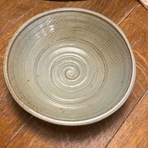 Studio Pottery Large Serving Bowl Signed Rome 10”